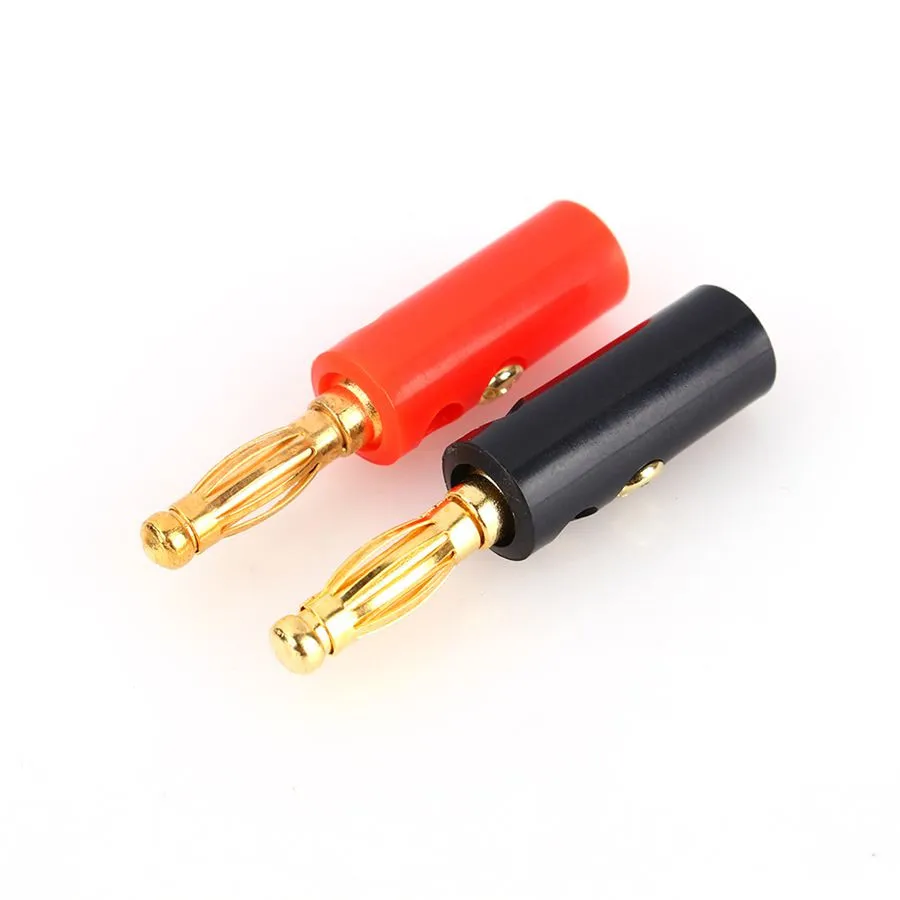 4mm plaqué or placé câble câble banane bouchon connecteur audio haut haut-parleur USB vis en gros