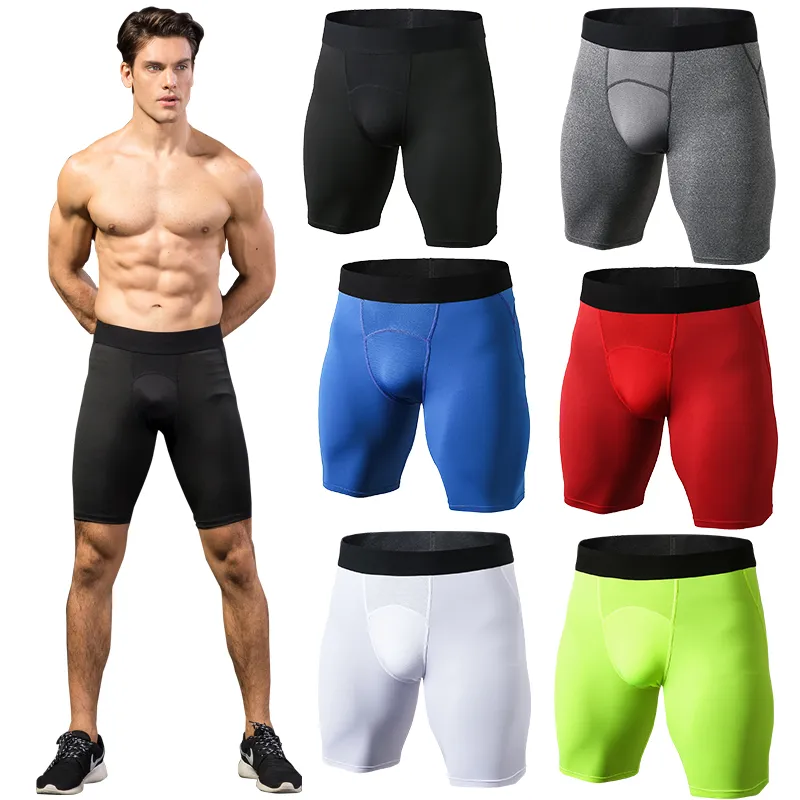 Shorts de course en plein air chauds hommes Fitness pantalons courts de Sport serrés Leggings à séchage rapide vêtements de sport Compression Crossfit Shorts pour hommes