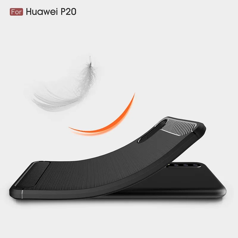 2018 novos casos de telefone celular para huawei p20 p20 pro luxo fibra de carbono resistente caso para huawei p20 lite tampa frete grátis dhl