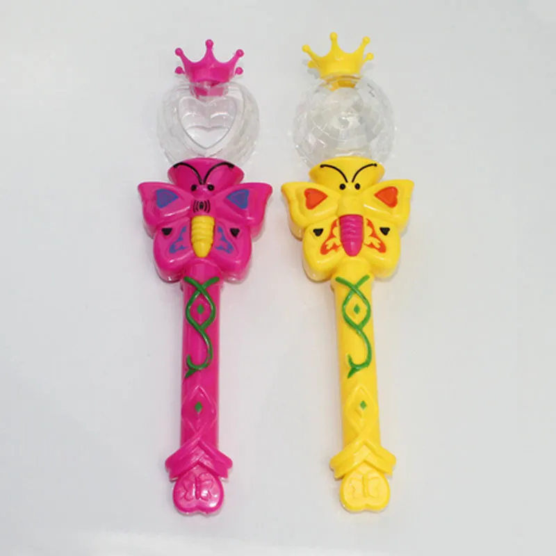Hela nyhet barn Lätt blinkande prinsessan Fairy Magic Wand Sticks Girls Party Favor Cheer Supplies12094
