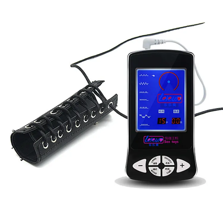 導電性ペニスリングエレクトリックおもちゃ衝撃療法電気房筋袖マッサージャーセックステーマDIYセックス