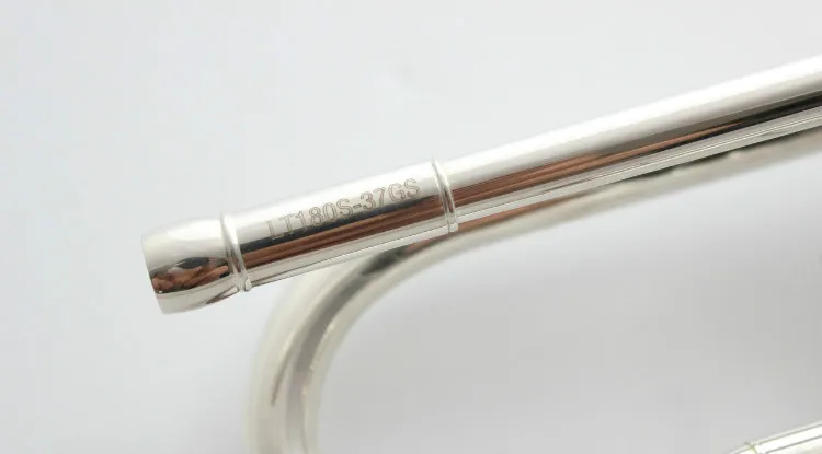 Professional Musical Instruments LT180S-37GS Bb Trumpet B Flat High Quality Brass Silver Plated With Case Mouthpiece