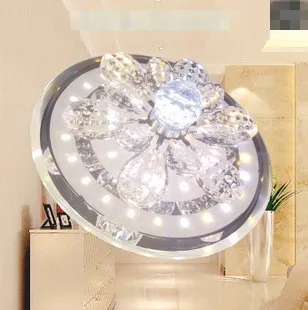 New Round LED third gear change crystal aisle lights modern entrance corridor home lighting