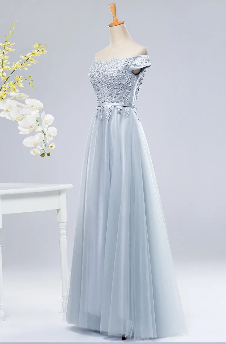 Специальное предложение Платье подружки невесты для банкета в новом корейском стиле Тонкое вечернее платье с плечами HY1479