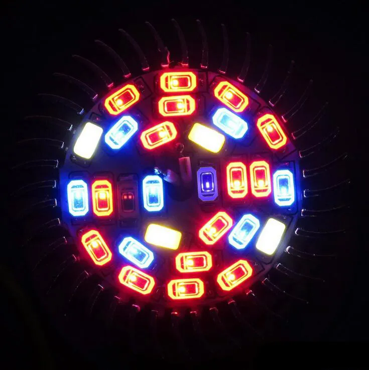 Nowy 28 W E27 GU10 E14 LED Rosną żarówki 28 LEDS SMD 5730 LED Grow Light Hydroponic Roślin Pełna lampa Spectrum AC 85-265V