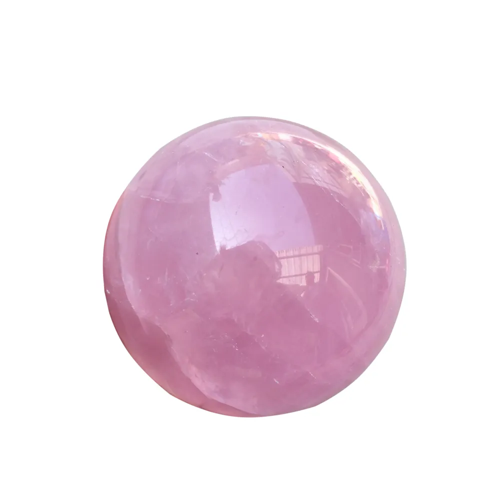 Quartzo rosa Bola de Cristal Natural Rosa Esferas de Pedra Massagem Bola de Palm Yoga Exercício Para Presentes de Casamento Amor