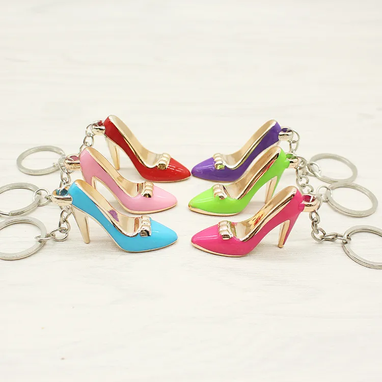 2018 Shoes Keychain Purse Pendant Bags Cars Shoe Ring Holder Chains Key Rings For Women Gifts Women acrylic High Heeled