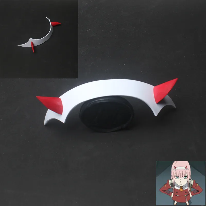 Darling franxx Zero 2 Cosplay Prop 모자 머리카락 PVC 경적 머리띠 헤어 밴드