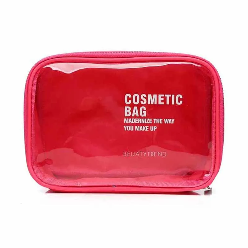 Enveloppe de sac cosmétique en PVC imperméable Transparent de haute qualité recevoir des sacs de toilette sac de maquillage maquillage organisateur 4 couleurs à choisir