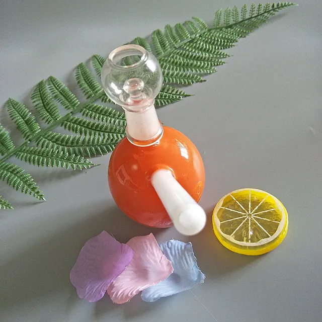 Nuevo diseño de tubería naranja plataforma petrolera vidrio bong pipa de fumar pipa de agua de vidrio GB-275 para la venta