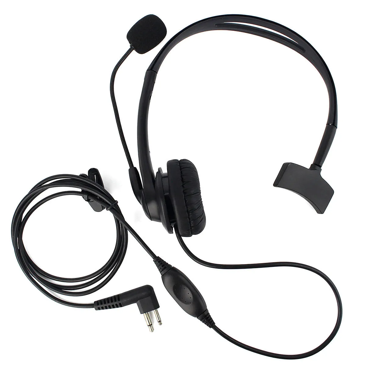 10 Uds. Auriculares con micrófono PTT de 2 pines para Motorola GP300 PRO1150 negro