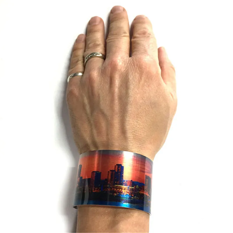 blank manschettarmband för sublimering av aluminiumarmband för kvinnor Anpassningsbara smycken gåva för vänner kan skriva ut foto grossist