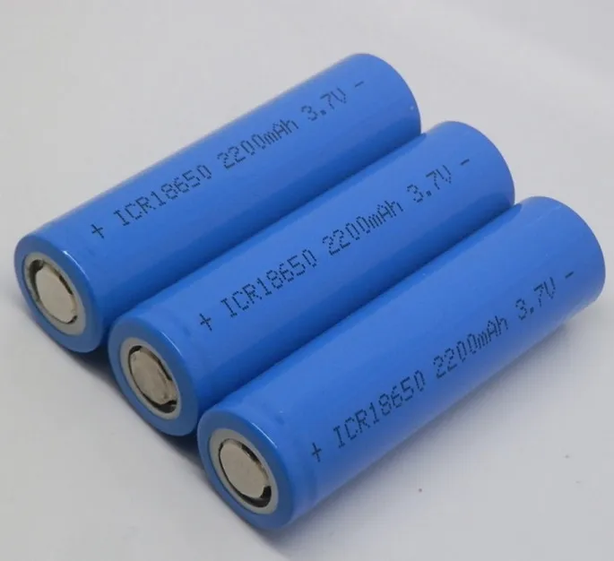 18650 بطارية 2200mAh مع إعادة شحن بطاريات الليثيوم مصنع الجملة بنسبة 100 ٪ عالية الجودة