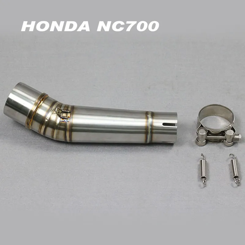 Tkosm Motorcycle Uitlaat Middenpijp voor HONDA NC700 NC750 2012-2017 ZONDER PAXPRIP-ON