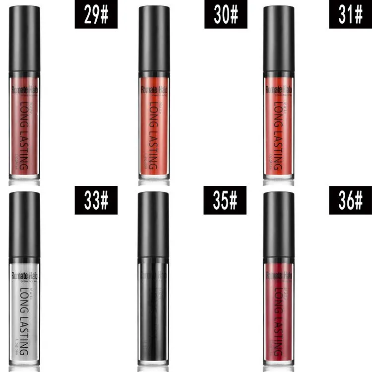 longue durée de luxe 17 couleurs Lip Gloss Tint Baume à lèvres Rouge à lèvres mat liquide Maquillage Romate Halo / DHL