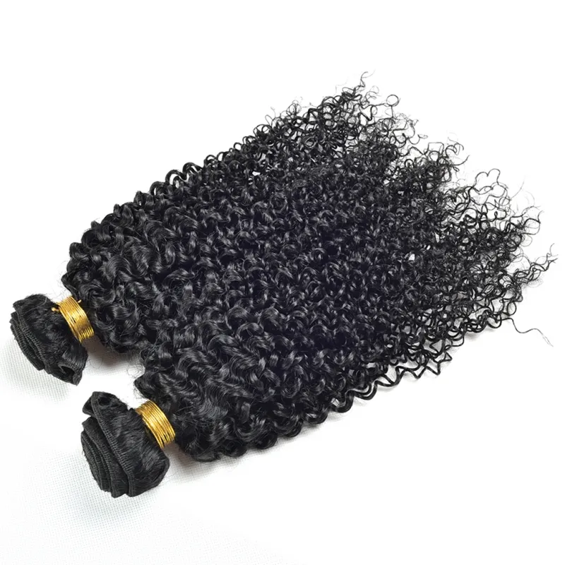 Brazylijskie ludzkie włosy 2 wiązki Kinky Curly Loose Wave Deep Water Hair Extesions Podwójne wątki 1028 cali 2805812