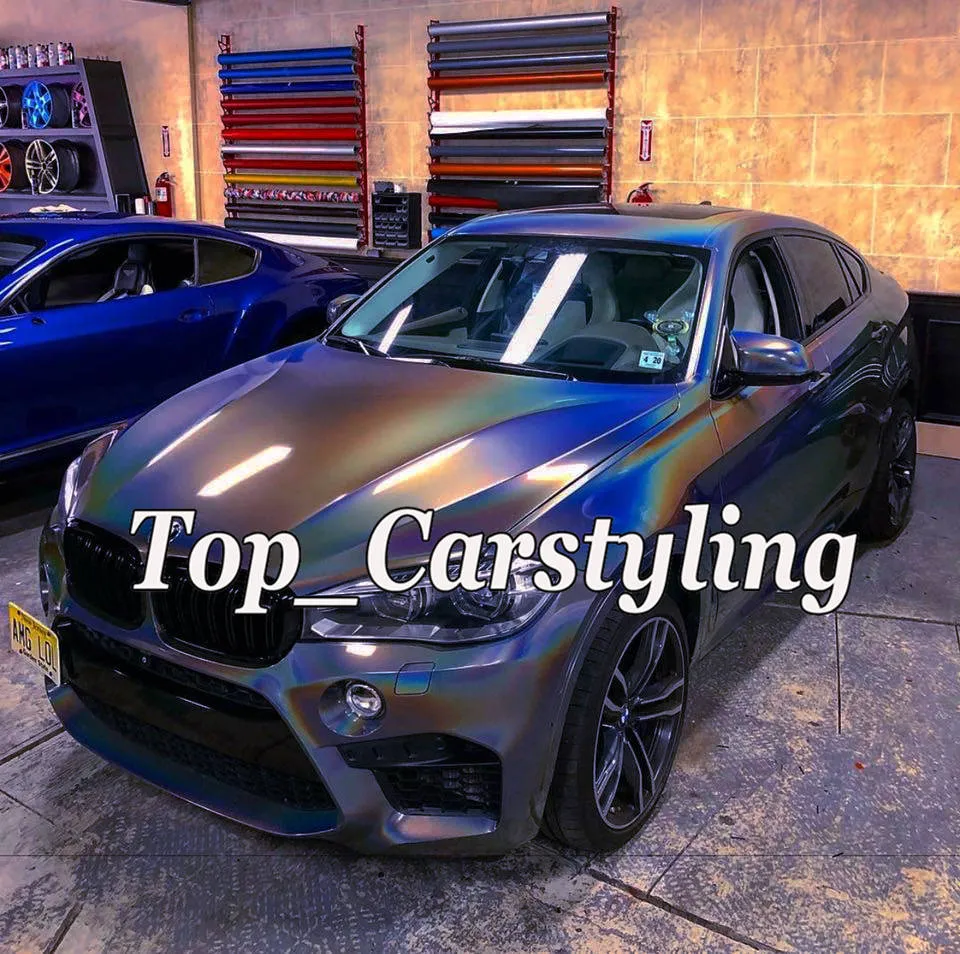 2018 New Gloss Flip Psychedelic Vinyl Wrap with air bubble free / release Car Wrapping Covering styling graphics 1.52x20m rol 5x67ft roll l