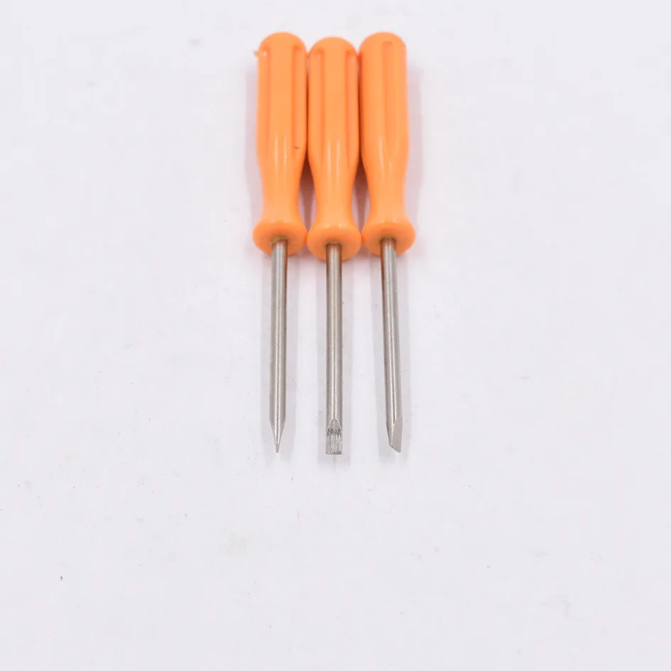 3.0 x 100 mm 45 # Acciaio Arancione Lama piatta a testa piatta Tipo di slot Cacciavite a taglio dritto PH0 3mm Cacciavite a croce 1000 pz / lotto