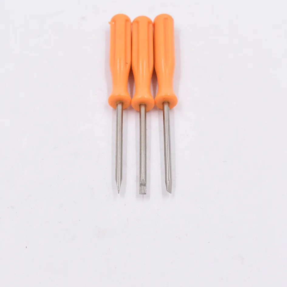 3.0x100mm 45 # acier Orange lame plate à tête plate type de fente tournevis à fente droite PH0 tournevis Phillips 3mm 500 piècesr