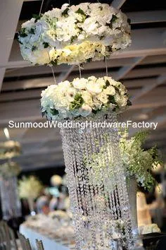 استخدام ل hangging) طويل القامة واضح الاكريليك الجدول decoratio الزفاف