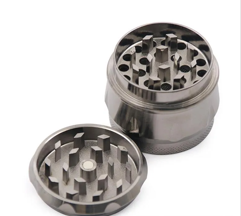 Nieuwe zinklegering Drumtype Smoke Smog 43 mm Vierlaag Diamant Rhombus Pure Color Smoke Grinder