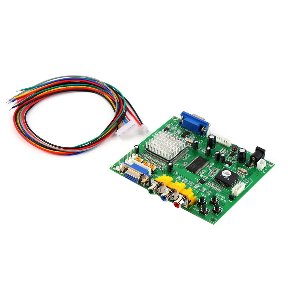 Freeshipping 117 * 100 * 20 mm 5VDC +/- 0,5V (2a) Arcade spel RGB / CGA / EGA / YUV till VGA HD Video Converter Board HD9800 / GBS8200