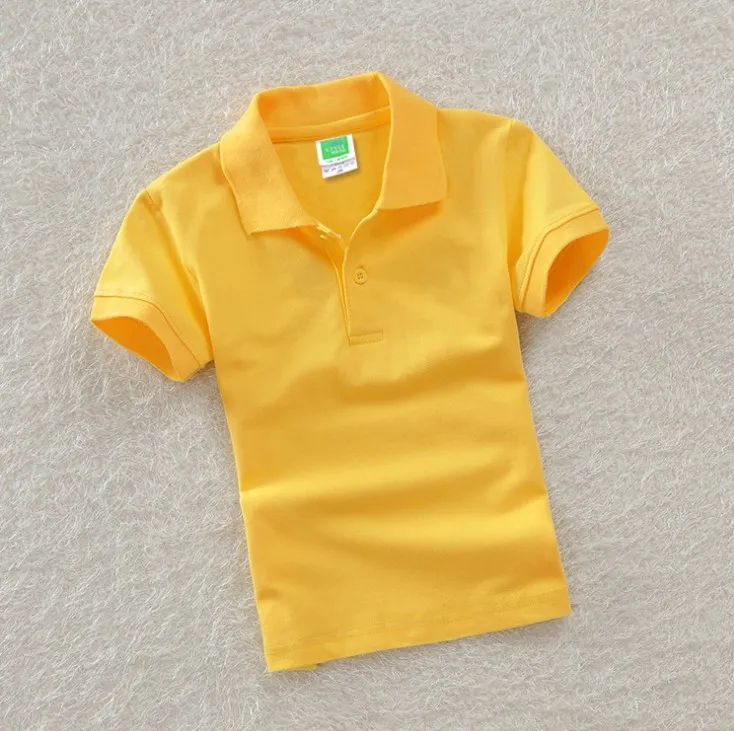 T-shirt a manica corta bambini fai-da-te asilo bambini ragazzo ragazza polo genitore-bambino personalizzare la stampa a colore puro camicia estiva