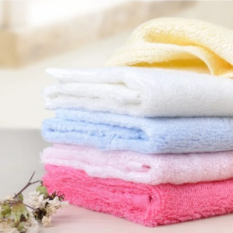 6 pièces enfants 2017 offre spéciale petite serviette bambou bébé serviette 25x25 cm visage serviettes soin lavage tissu enfants main pour nouveau-né J-01A