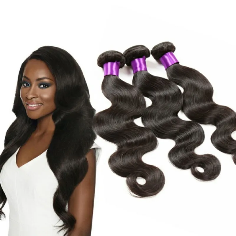 Grade 8A Brésilien Vague de Corps 3 Bundles Offres Non Transformés Brésilien Vierge Extension de Cheveux Humains Péruvienne Vierge Remy Cheveux Vague de Corps