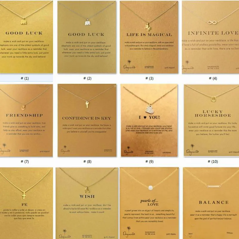 2018 80種類ラッキーエレファントユニコーン合金のワニのイヤリングファッションオリジナルデザインシンプルな銅鋳造ノットラブネックレス+カード