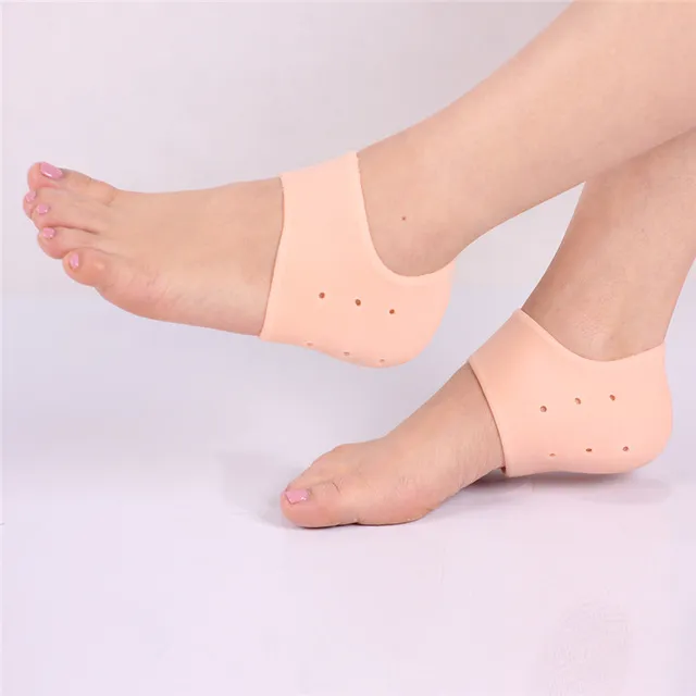 Feuchtigkeitsspendende Gel-Fersenschutzsocken, Plantarfasziitis-Einsätze, Fersenschutz – Silikongel-Fersenschalen zur Linderung von Knochenspornen