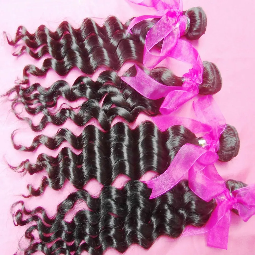 Tropical Wave loose curly Virgin Malaysian Unprocessed Hair Extension 3 bundles Thick Hairs Clearrance 8651057