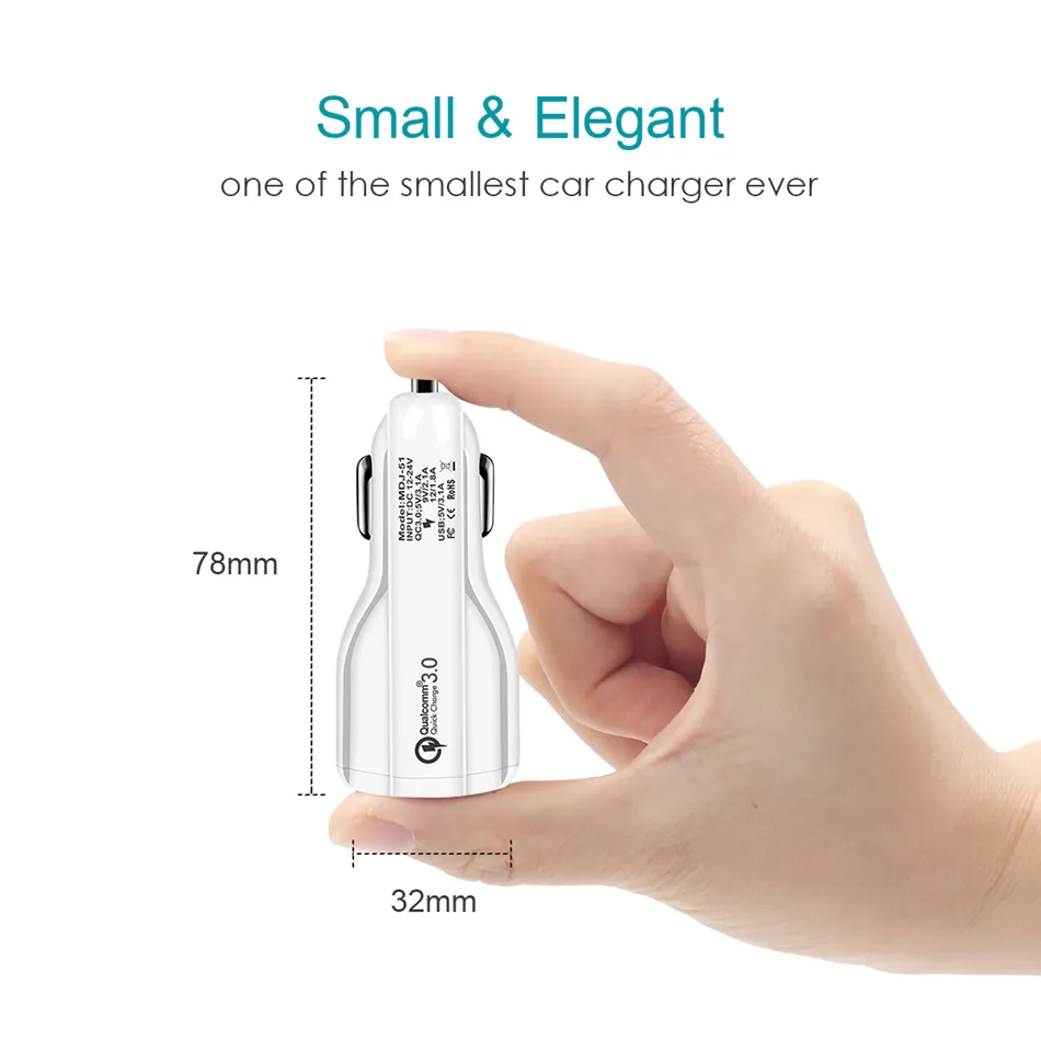 Cell Phone Chargers 2A 12V 12A QC30 fast Car Charge Full 24A Dual USB High Charging charger5837486