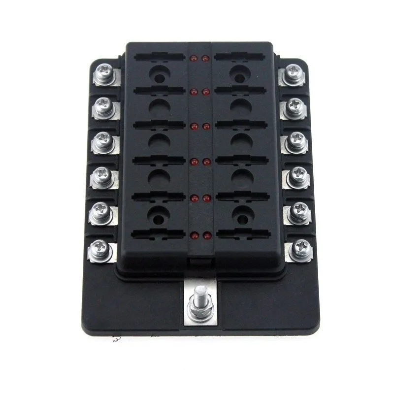 سيارة 12 طريق دائرة ATO Blade ATC ATO LED FUSE BOX BOX HOLDER DC 32V2685