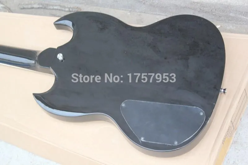 Envío gratis 2015 nueva fábrica superior Custom Classical SG Electric Guitar negro 3 23