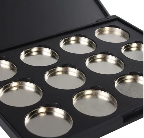 NEW ARRIVAL Whole 10 Pack Makeup Cosmetic Empty Aluminum Magnetic Eyeshadow Eye Shadow Pigment Pans Palette Case4265849