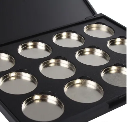 Ny ankomst hela 10 pack makeup kosmetiska tomma 12 st aluminium magnetiska ögonskugga ögon skuggpigment pannor palett case9700337