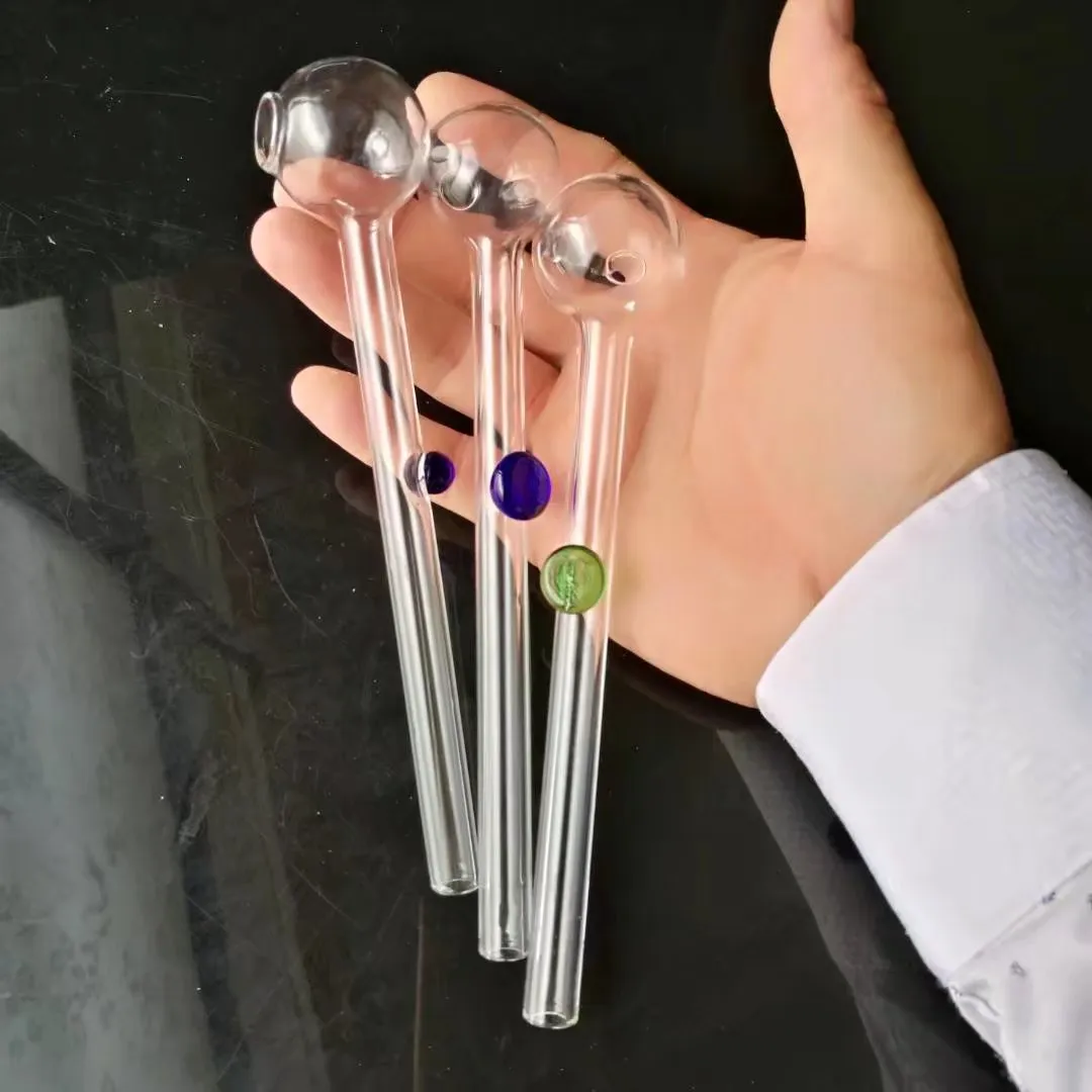 Цветная поддержка с длинной кальянной стеклянной кальян стеклянной водяной трубы фитинги