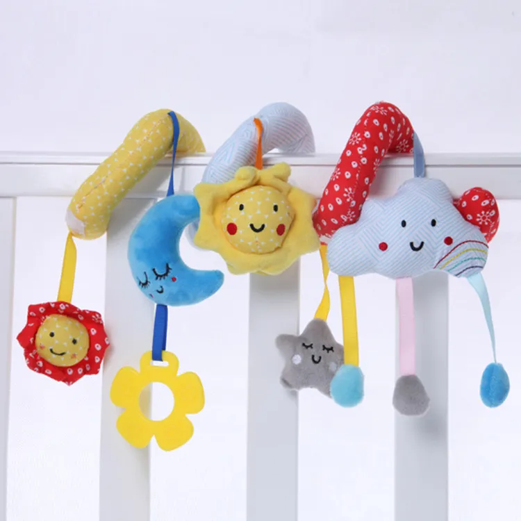 Spädbarn Toy Baby Crib Revolves Around Bed Spiral Barnvagn Spelar leksaksbil Lathe Hängande Baby Rattles Mobilleksaker Bebe 0-12 månader