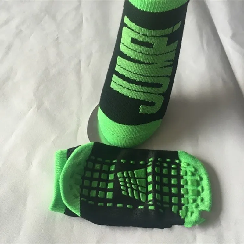 Kid Adult Anti Friction Bounce Yoga Socks Amusement Place Non Slip Trampoline Socks Non Slip Glue Free Shipping 2 5mm WW