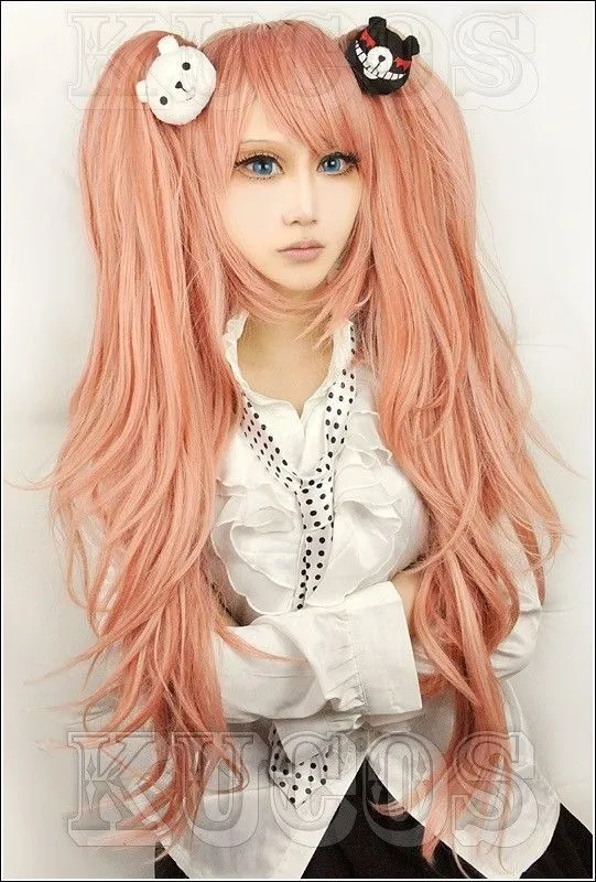 DangAnronpa Dangan-Ronpa Junko Enoshima PonyTails Cosplay Wig