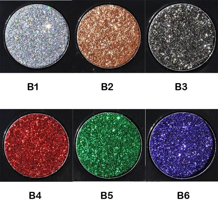 HANDAIYAN Marca Maquiagem 6 Cores À Prova D' Água Brilho Metálico Brilho Paleta de Sombras Brilhantes Sombras de Olhos Diamante Pigmento em Pó