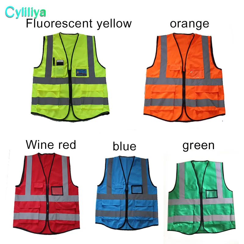 High Visibility Clothing Clothing Safety Reflective Vest Night Work Security Traffic Cycling