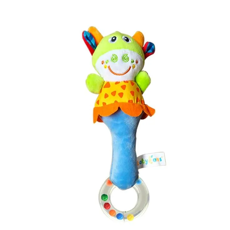 Прекрасная мягкая модель животного, колокольчик, погремушки, детские игрушки для детей, ручка, развивающая игрушка Babyfans