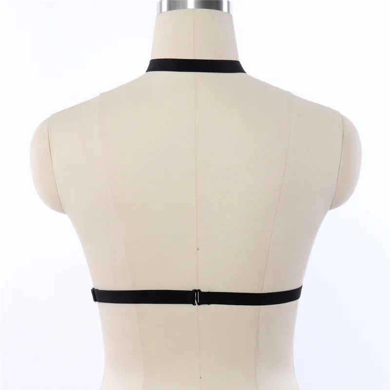 Harnais Soutien-Gorge Punk Gothique Élastique Réglable – Accessoire Corps Femme Pour Danse, Carnaval, Festival Et Déguisement
