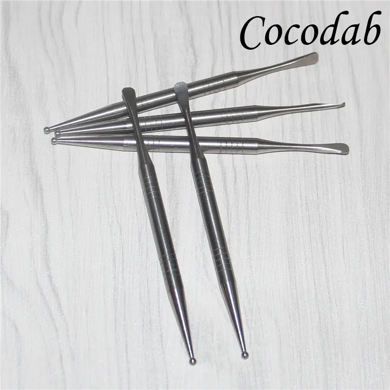 5pcs Titanium Tool Titanium Dabber Wax Atomizer Dab Tool Titanium Nail Dabber Tool erba secca per bong in vetro pipa ad acqua tamponare piattaforme petrolifere