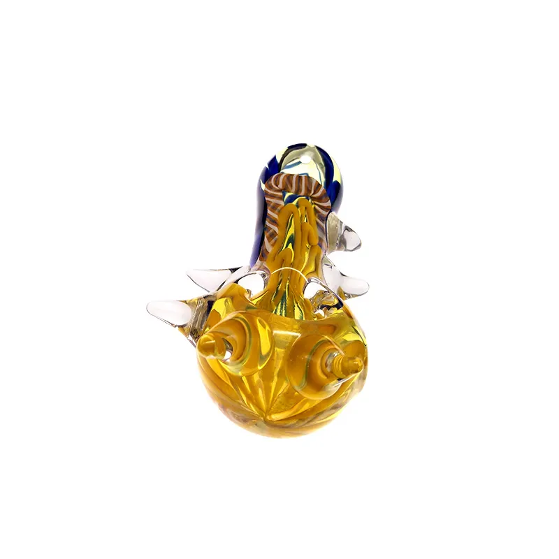 Conch lepel pijp fumed hand pijp buis rokende pijpen 4.3 inch glazen tabakslube mix kleur