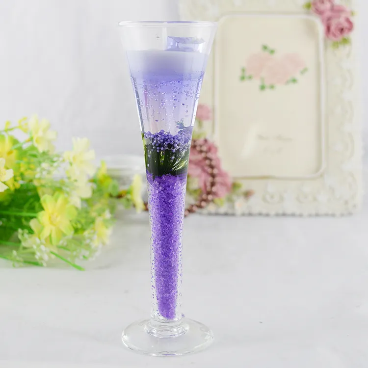 Feis violet cocktail glas bröllop gynnar och gåvor födelsedag doftljus vax hem dekor rökfri kreativ kreativ ljus valentine04641260