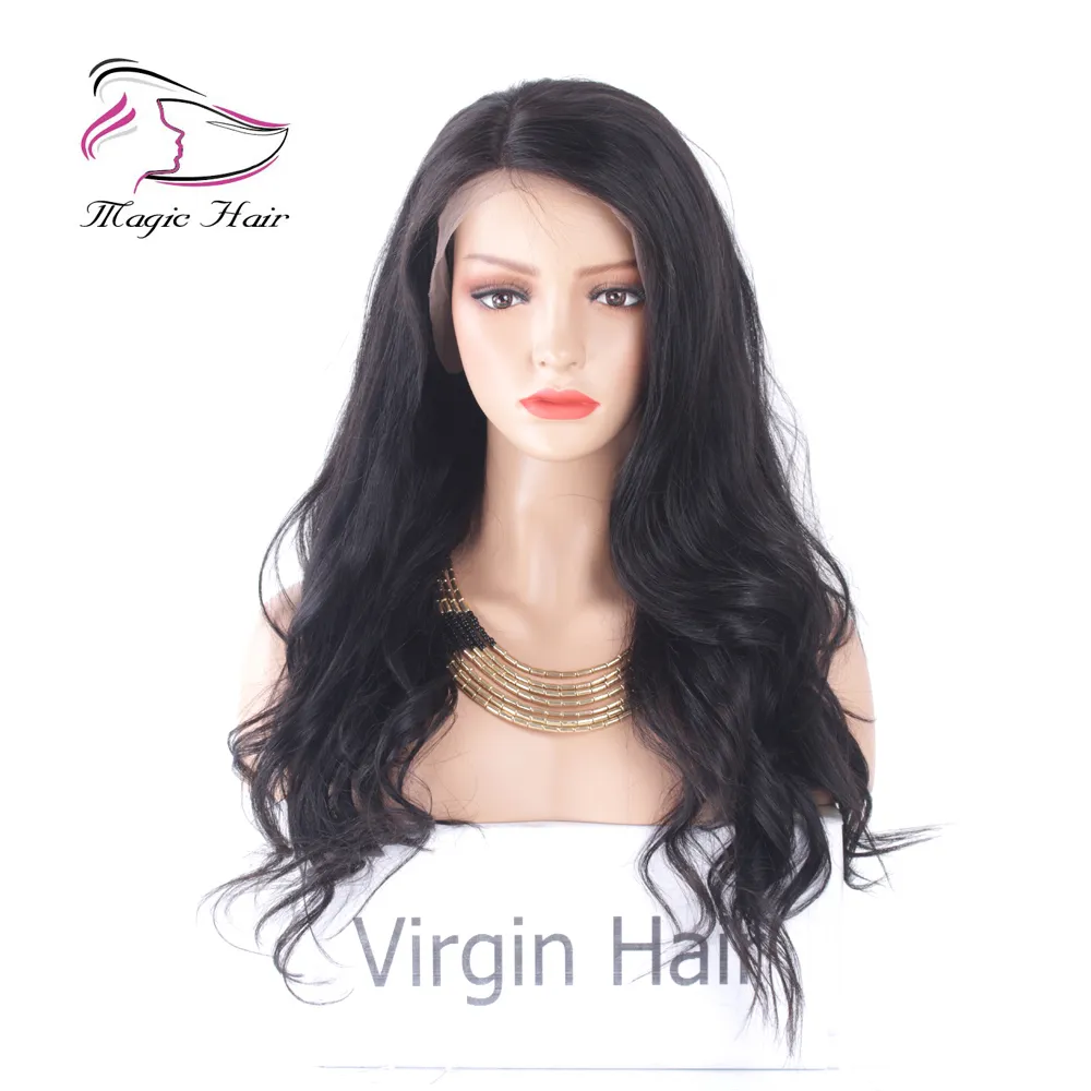 Evermagic Lace Front Human Hair Wigs For Charming Womem Beautiful Hairstyle Brazilian Virgin Hair Body Wave 8-22inch Natural Color