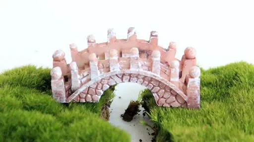 Résine Mini Pont Miniature Paysage Fée Jardin Moss Terrarium Décoration Outil Jardin Artisanat DHL Livraison Gratuite